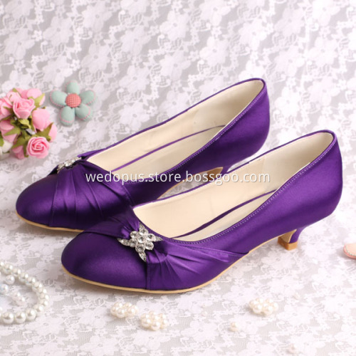 Silver Wedding Heels Closed Toe